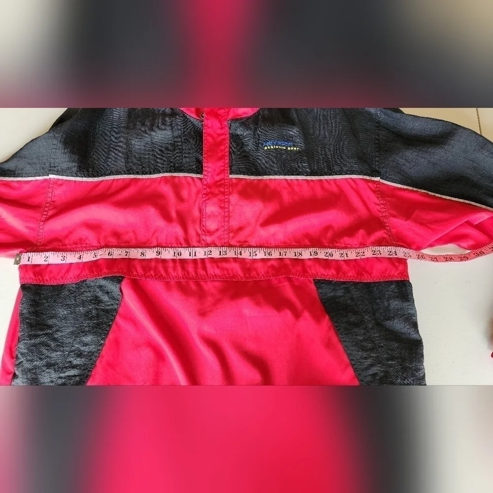 Vintage Tommy Hilfiger  1/4 Inch Zip Up Red/Black Pull Over Jacket Men's Sz L.